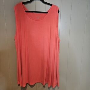 Women's Coral Sleeveless Top